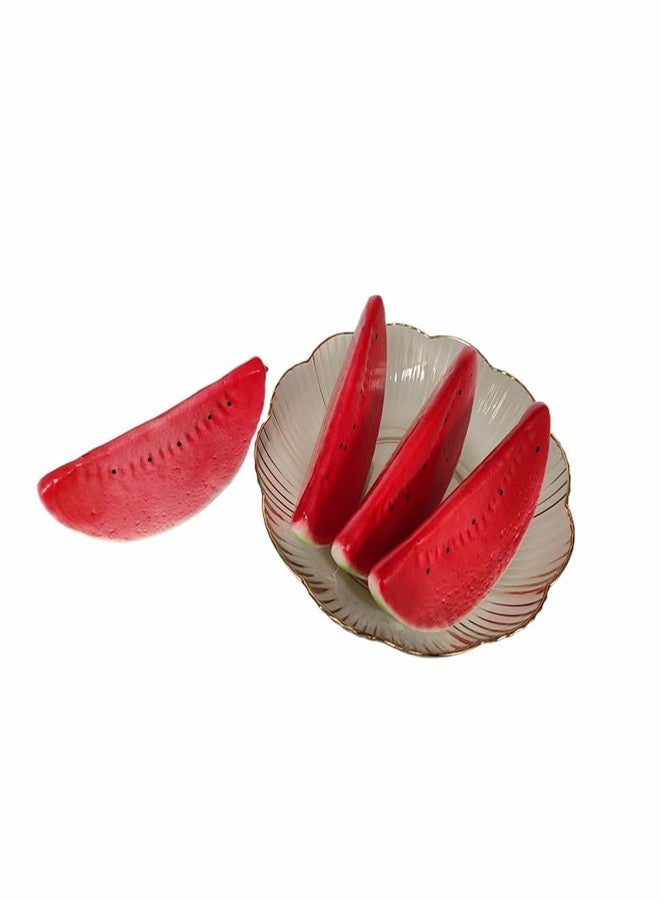 Ebonee Realistic Artificial Watermelon Slices, Lifelike Fake Red Watermelon Slice for Home Kitchen Decor, Simulation Fruit Watermelon Model for Photo Props Party Decoration (3 Pack) - Image 4