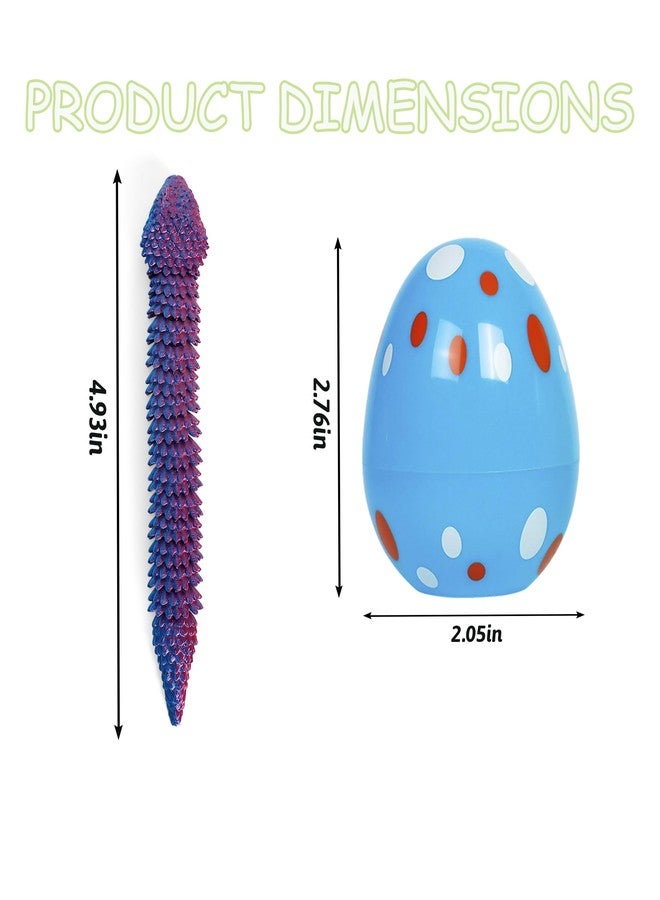 ONEVIVE 3D Printed Snake Egg with Articulated Snake Inside, 4.93in Snake Fidget Toy, Movable Joints, Easter Basket Stuffers - Image 2