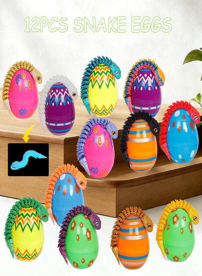 ONEVIVE 3D Printed Snake Egg with Articulated Snake Inside, 4.93in Snake Fidget Toy, Movable Joints, Easter Basket Stuffers - Image 4
