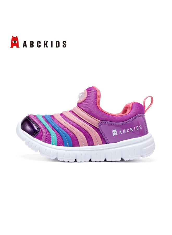 Abc Kids Toddler Slip-on Caterpillar Shoes Boys Girls First Walking Shoes Comfortable Easy Wear Running Shoes Rose Red/purple Size 30 - Image 4