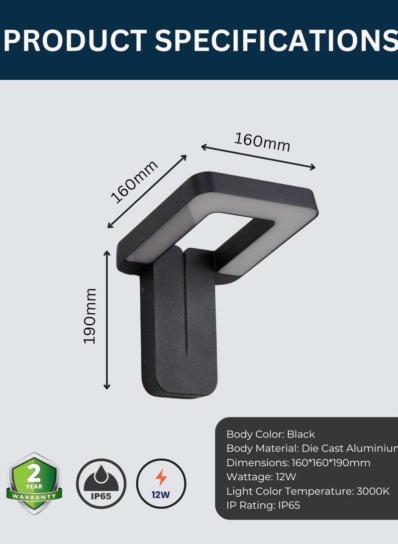 Target 12W Outdoor Wall Lights 3000K Porch Lights 16x9cm - Image 4