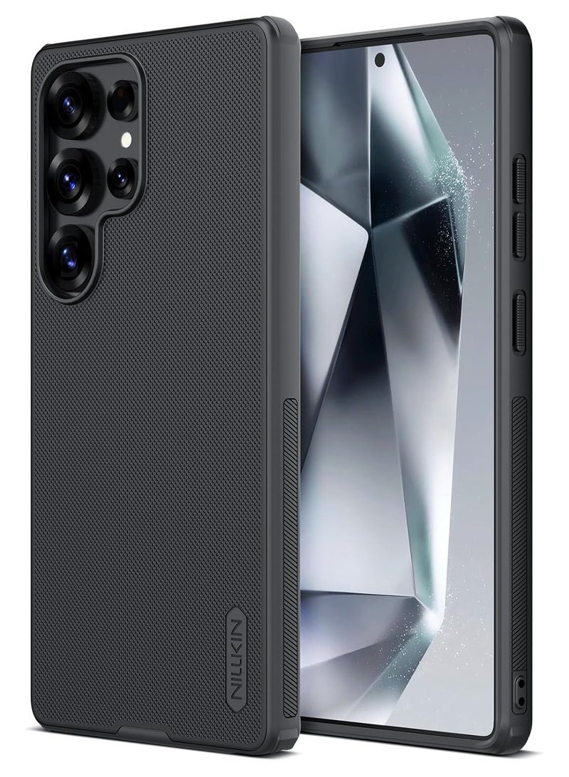 نيلكين جراب  نيلكين سوبر فروستيد برو مضاد للخدش والانزلاق لموبايل Samsung Galaxy S25 Ultra   (اسود) - Image 1