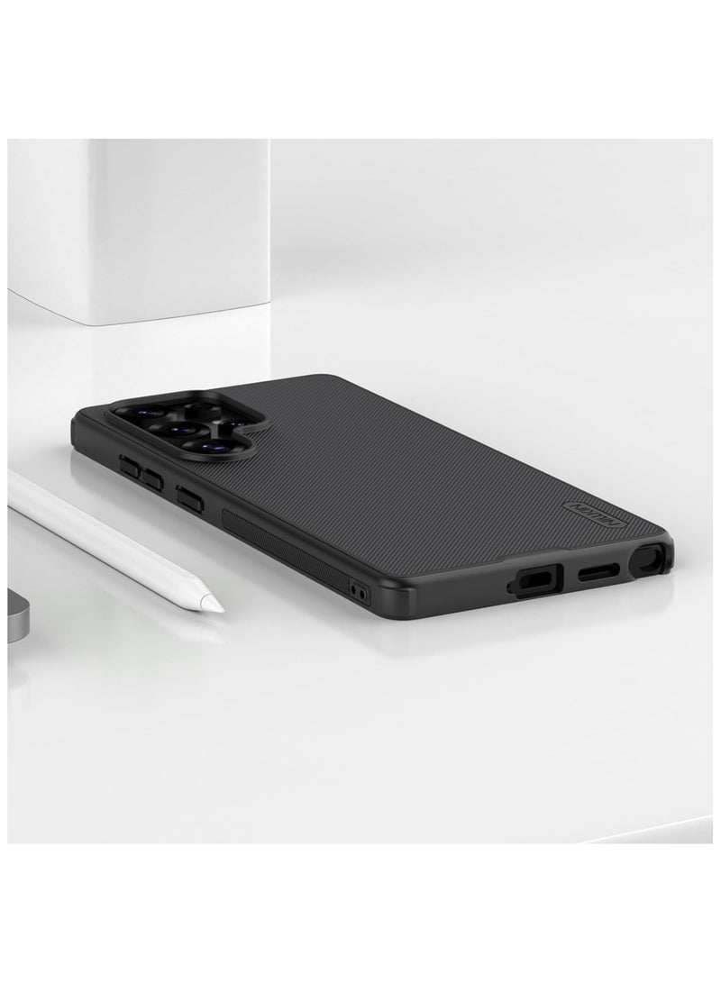 نيلكين جراب  نيلكين سوبر فروستيد برو مضاد للخدش والانزلاق لموبايل Samsung Galaxy S25 Ultra   (اسود) - Image 2