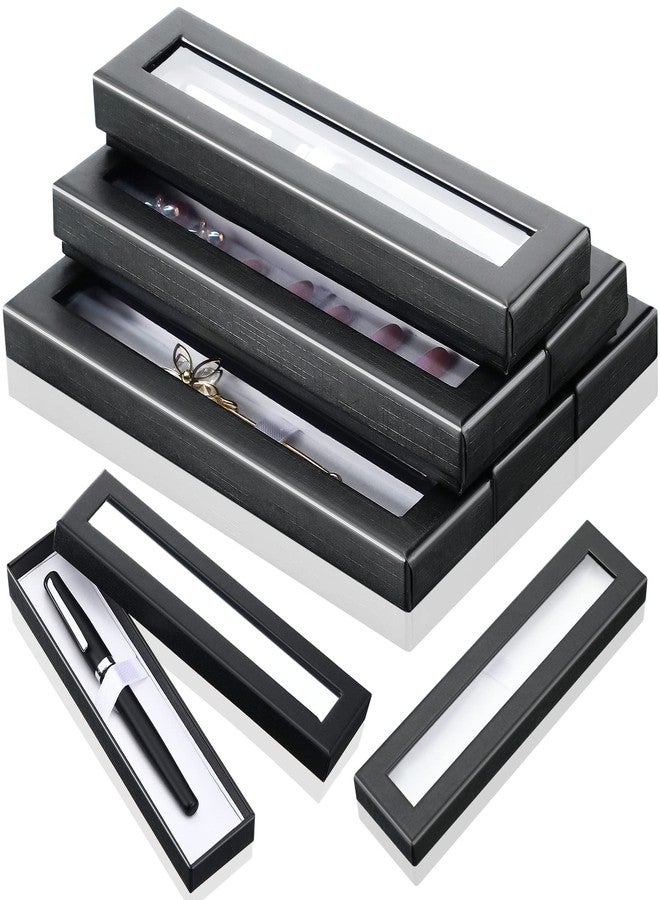 Spakon Pen Gift Box Empty Cases with Clear Lid, Pen Ballpoint Presentation Display Box Christmas Jewelry Gift Present Cases Collection Sets for Business Birthday Souvenir Office Supplies(8 Pcs) - Image 1