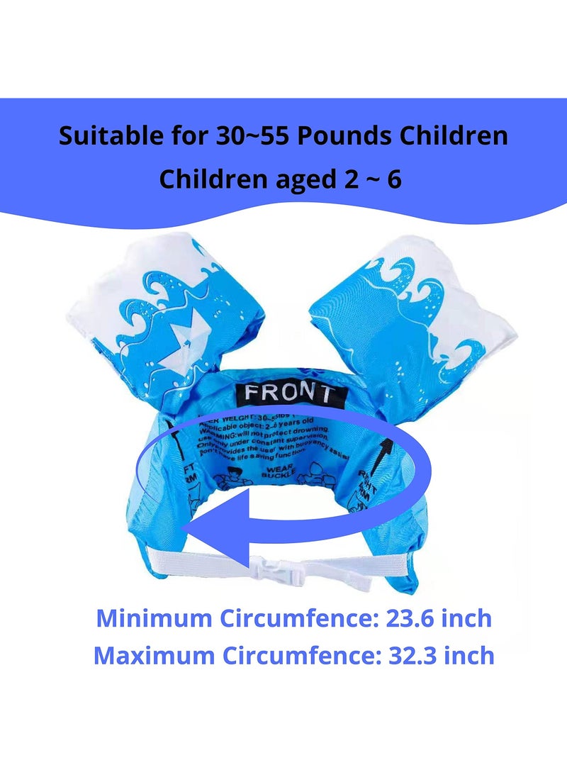 Mr. Penda Baby Pool Float Fit 30-55 Lbs, Kids Swimming Float with Arm Water Wings, Fun Ride-On Raft Pool Baby Beach Supplies for 2-6 Years Old Boy Girl ( Blue Whale)  - Image 2