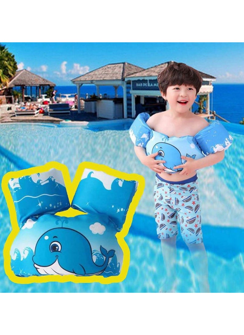 Mr. Penda Baby Pool Float Fit 30-55 Lbs, Kids Swimming Float with Arm Water Wings, Fun Ride-On Raft Pool Baby Beach Supplies for 2-6 Years Old Boy Girl ( Blue Whale)  - Image 5