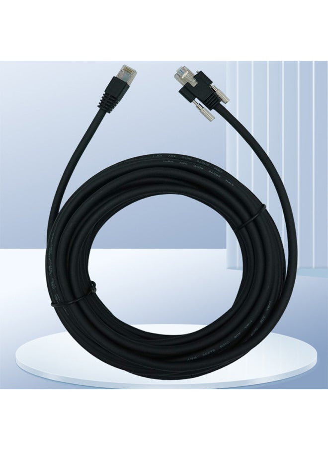 Industrial Camera High Soft Gigabit Network Cable CAT6A Super Six Category 7 Drag Chain Compatible With Hikvision Basler With Lock-Color:Super Six CAT6A Standard Soft-Line Length:15 M  - Image 2