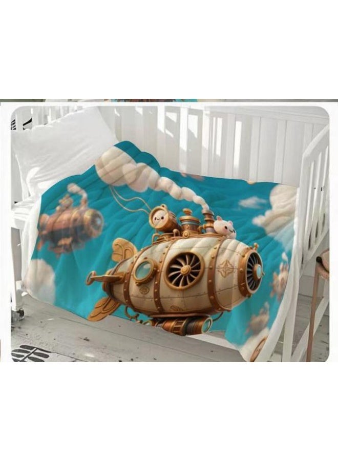 general Children's or student cartoon flannel thin blanket (warm and comfortable, suitable for sleep, games) 100cm*150cm - Image 3