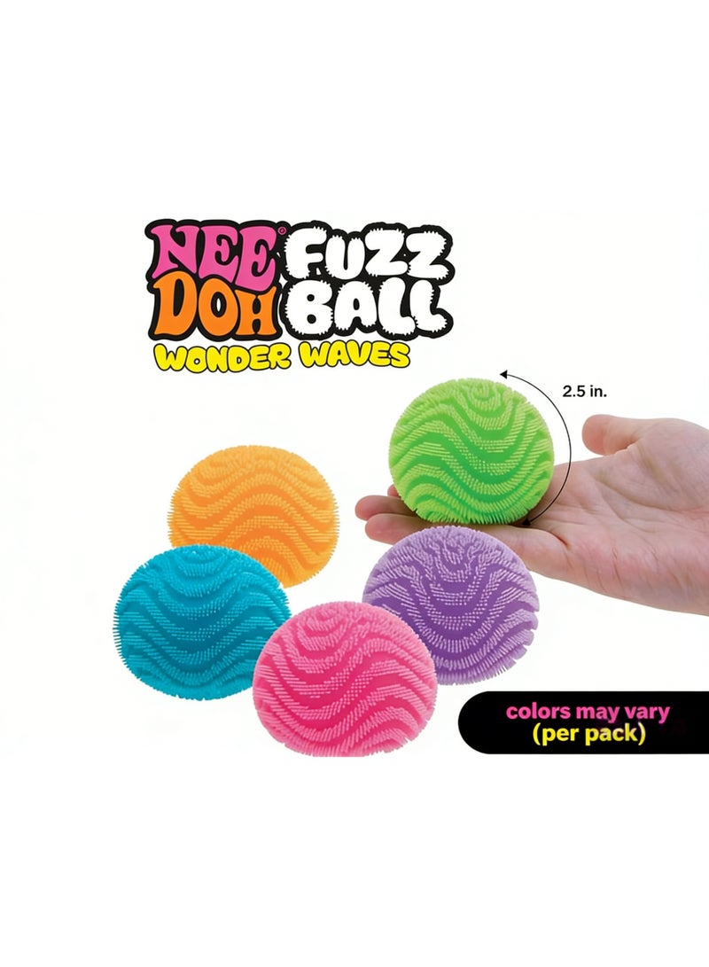 Needoh Nee Doh Fuzz Ball Wonder Waves - Sensory Stress Relief Squeeze Ball, Soft Spiky Fidget Toy for Anxiety, ADHD, Calming Down, Perfect for Kids & Adults, 3+ - Image 5