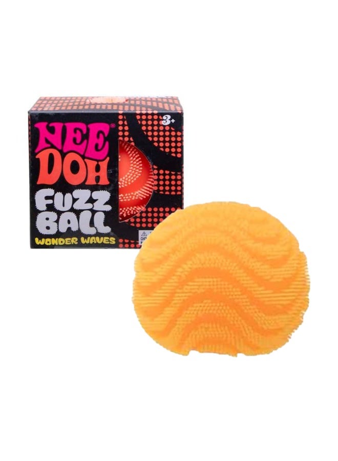 Needoh Nee Doh Fuzz Ball Wonder Waves - Sensory Stress Relief Squeeze Ball, Soft Spiky Fidget Toy for Anxiety, ADHD, Calming Down, Perfect for Kids & Adults, 3+ - Image 1
