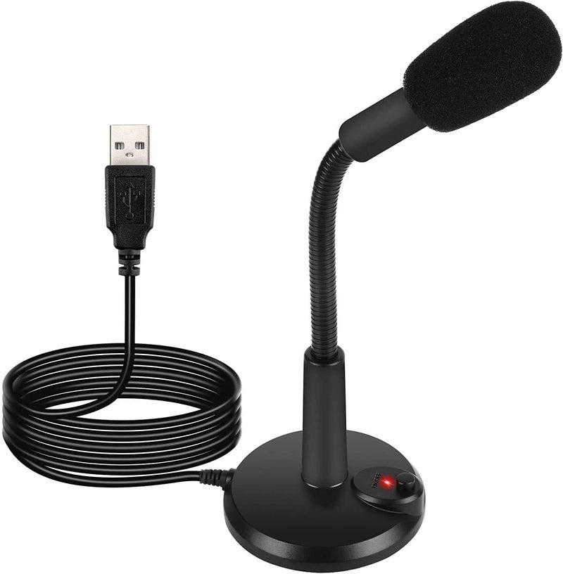 KASTWAVE USB Microphone, , USB PC Mic for Business Video Conference, Recording, Chat, Podcasting, Online Class, Mute Button with LED Indicator, Compatible with Macbook, Laptop, PC, Window - Image 1