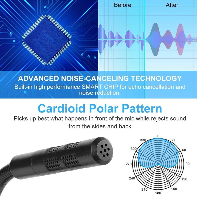 KASTWAVE USB Microphone, , USB PC Mic for Business Video Conference, Recording, Chat, Podcasting, Online Class, Mute Button with LED Indicator, Compatible with Macbook, Laptop, PC, Window - Image 5