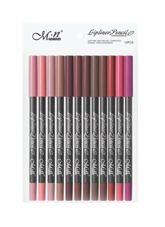 Menow - 12-Piece M.N Lip Liners 12 Colors - Image 1