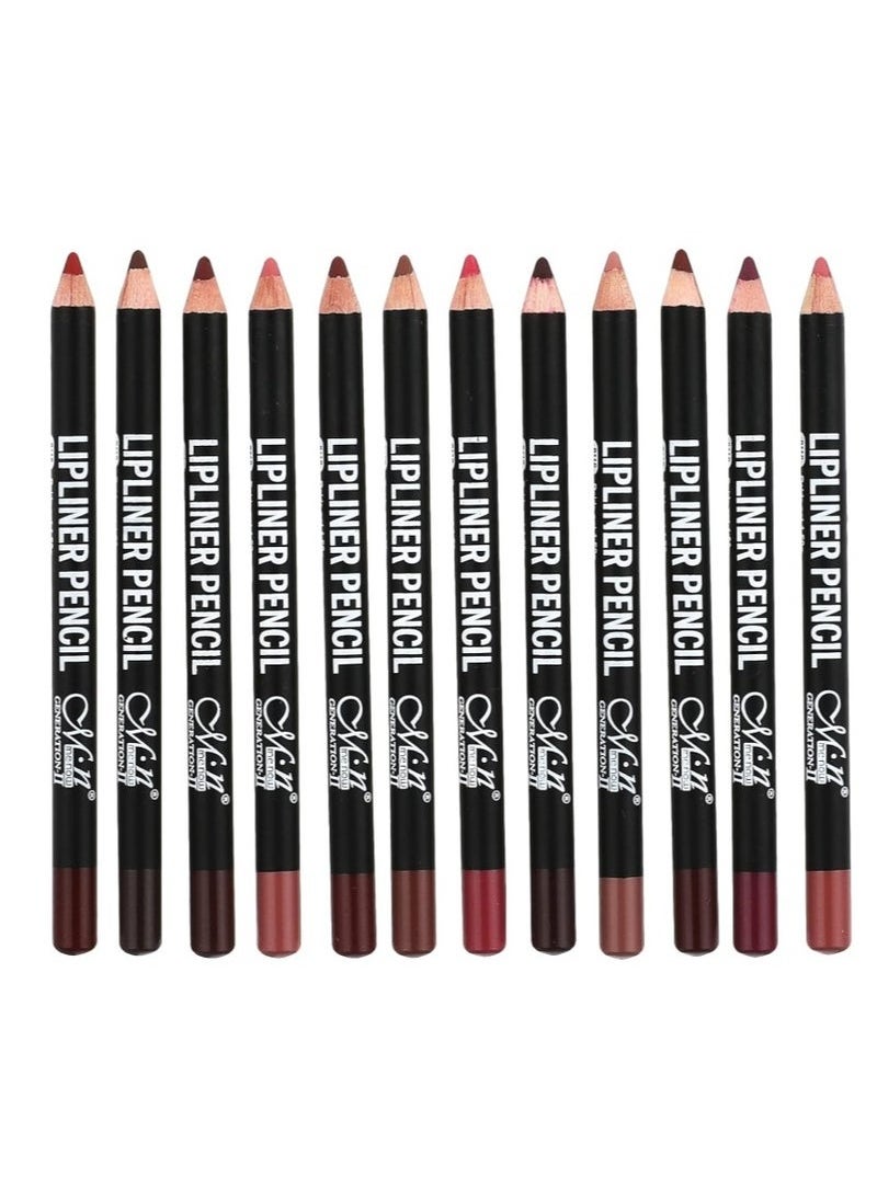 Menow - 12-Piece M.N Lip Liners 12 Colors - Image 1