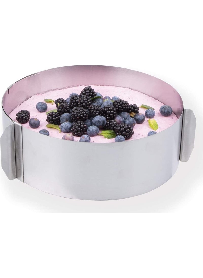 Nar Kalıp Pomegranate Mold Pomegranate Mold Adjustable 8 cm Round Cake Pastry Sponge Cake Mold Circle and Metal Base  - Image 1