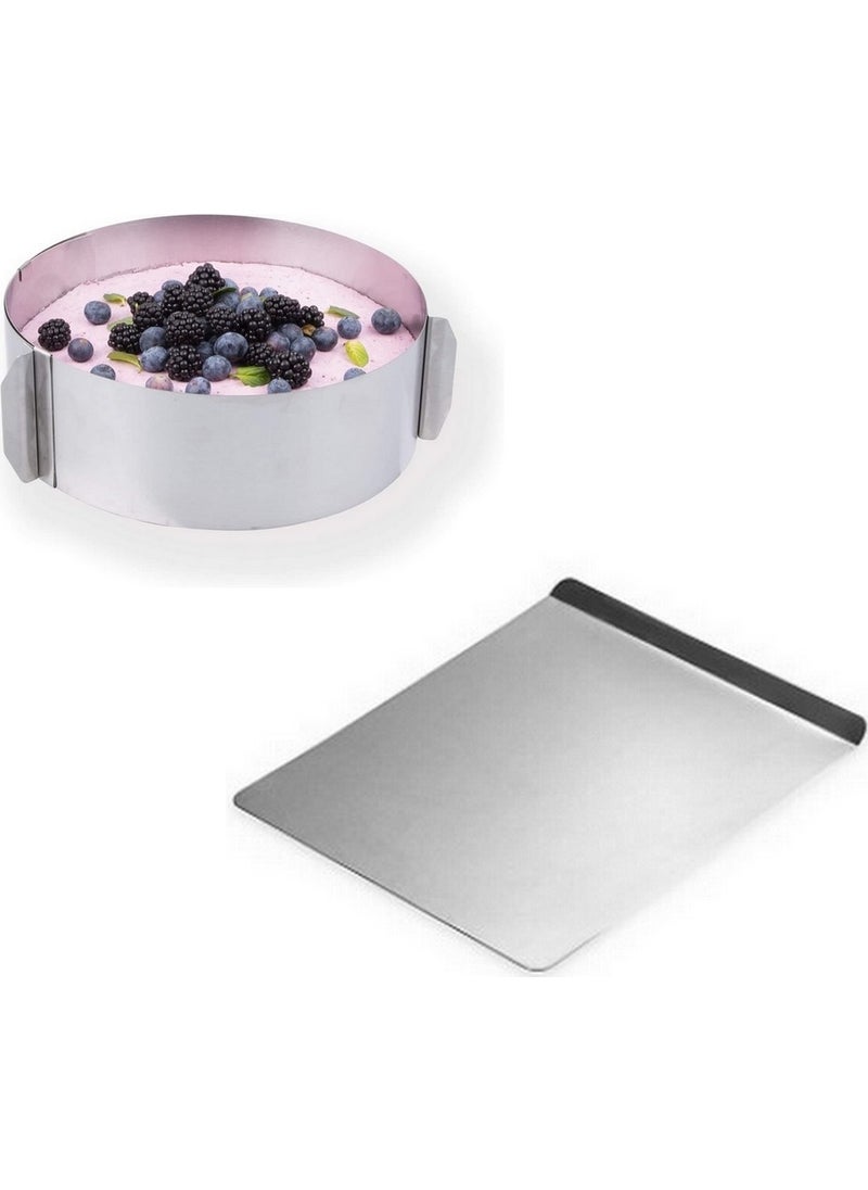Nar Kalıp Pomegranate Mold Pomegranate Mold Adjustable 8 cm Round Cake Pastry Sponge Cake Mold Circle and Metal Base  - Image 4