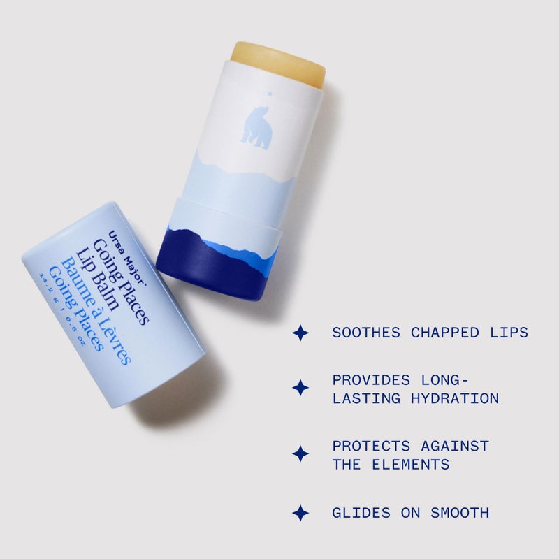 Ursa Major Going Places Lip Balm | Natural Lip Moisturizer for Cracked and Dry Lips | Hydrate, Soothe and Protect | Recyclable Cardboard Tube | 0.5 oz | 2-Pack - Image 3