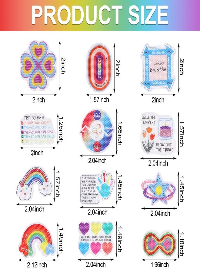 JOFONY 24PCS Anxiety Sensory Stickers,12 Styles Calm Paster Tactile Fidget Textured Mindfulness Sticker for Desk Water Bottle Laptop Stress Anxiety Relief Counselor Kids Adult School Supplies - Image 3