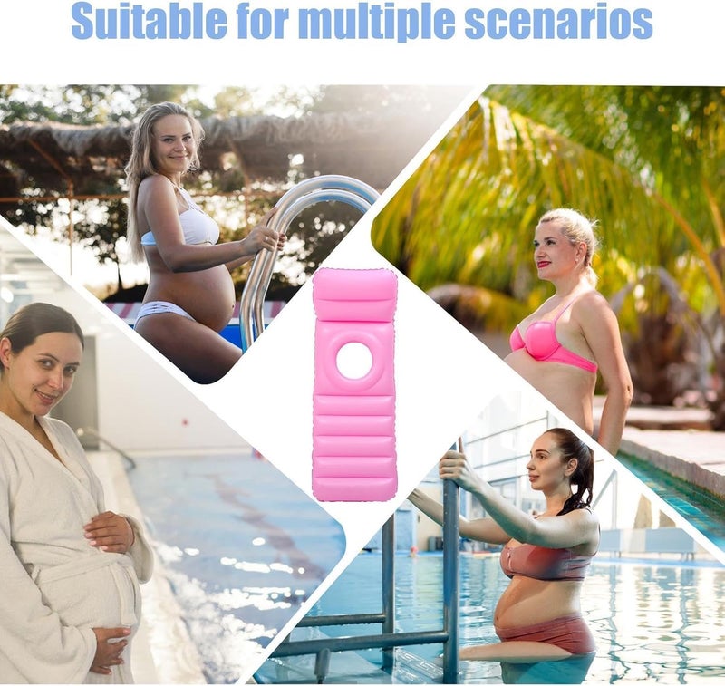 Deoxys Pregnancy Inflatable Belly Pillow, Inflatable Pool Float, PVC Flocking Thickened Maternity Airbed Non-Slip Yoga Mat Lounger for Tummy Sleeping Comfort - Image 4