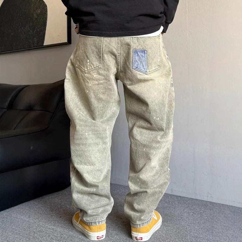 Unisex Classic Denim Jeans Loose Fit Daily Outdoor Wear - Image 4