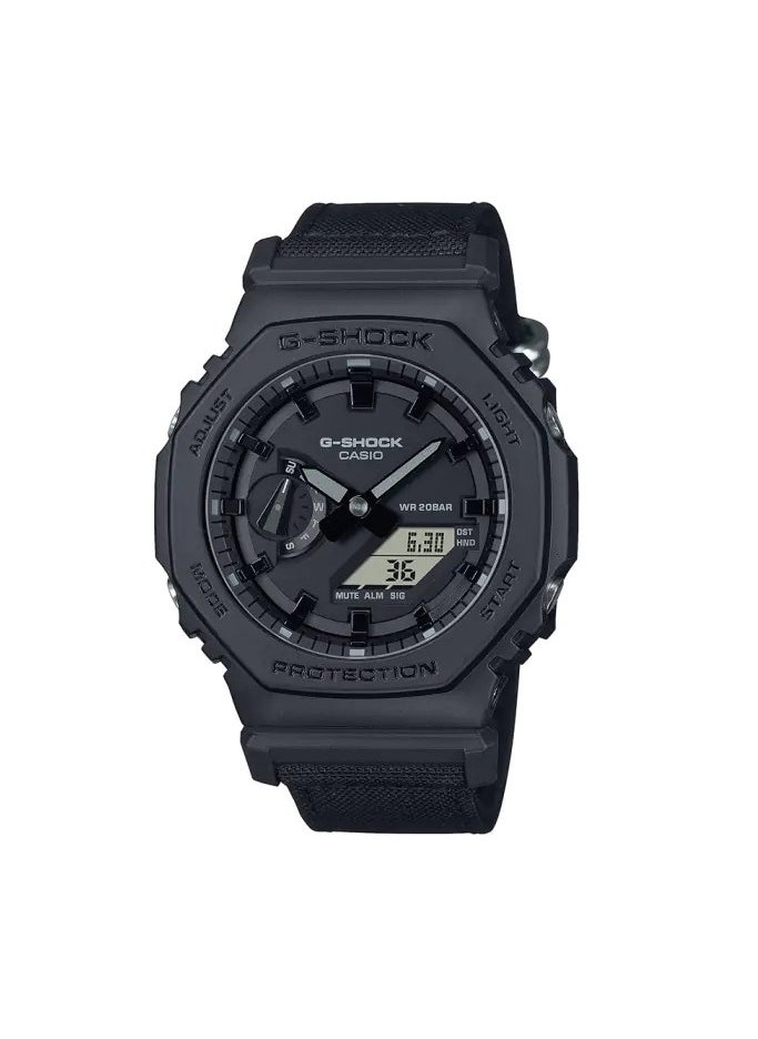G-SHOCK Casio G-shock GA-2100BCE-1ADR Black Watch with Nylon Cloth Strap Watch  - Image 1