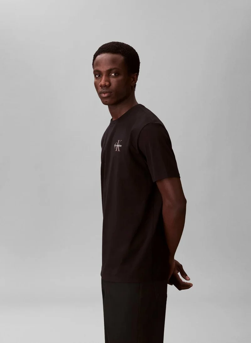Calvin Klein Jeans Black/Bright White 2 Pack Cotton T-Shirts for Men | Best Price UAE
