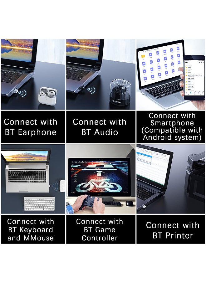 Generic - USB BT Adapter BT 5.0 Dongle Receive for PC Mouse Keyboard Headsets Controllers - Image 1