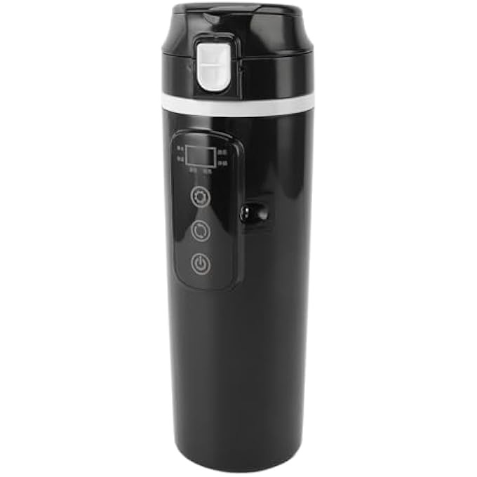 Goshyda Electric Kettle 500Ml Portable Heating Kettle For 12V 24V Car Truck Leakproof Travel Coffee Mug With Intelligent Temperature Control Stainless Steel Liner - Image 1
