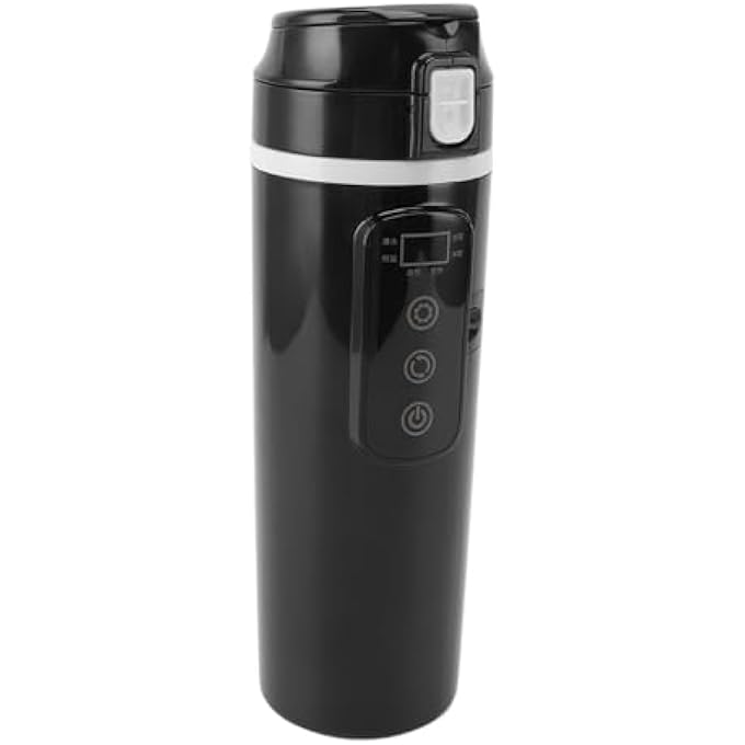 Goshyda Electric Kettle 500Ml Portable Heating Kettle For 12V 24V Car Truck Leakproof Travel Coffee Mug With Intelligent Temperature Control Stainless Steel Liner - Image 3
