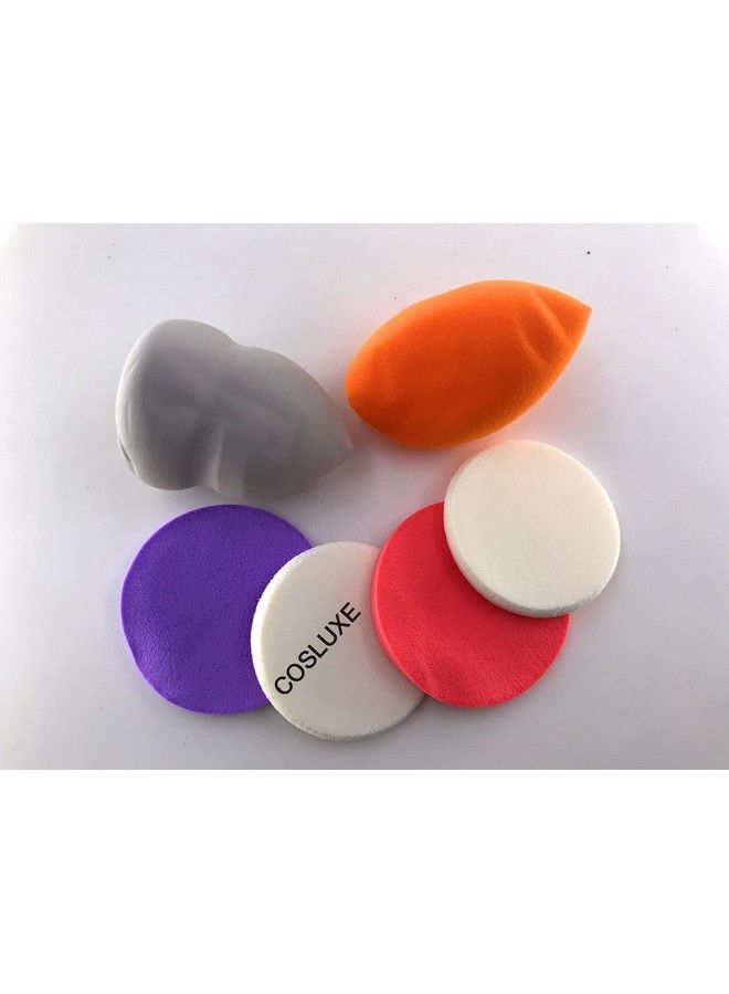COSLUXE Professional 6 In 1 Makeup Sponge (Multicolour) Cotton Pad Applicator Foundation Makeup Blender Powder Buff Sponge Cosmetic Puff Women - Image 5