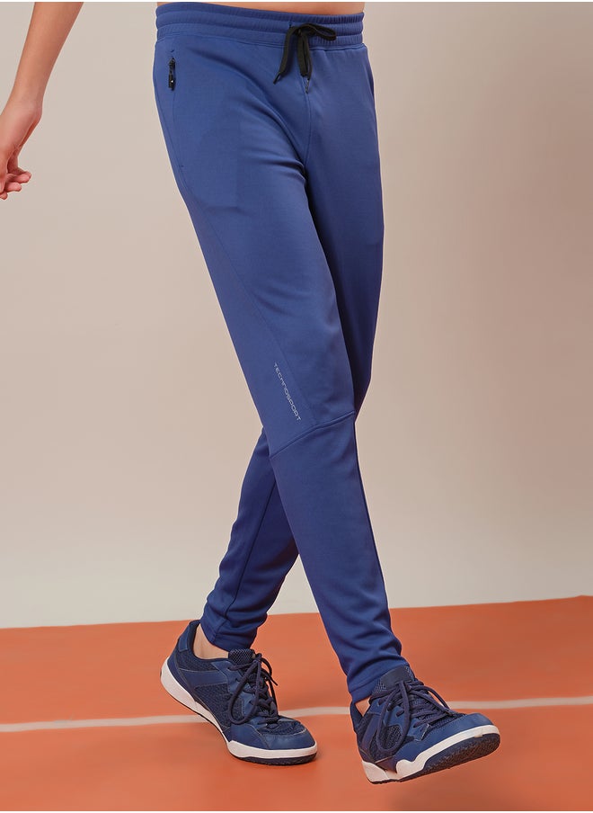 Technosport Solid Drawstring Waistband Track Pants  - Image 2