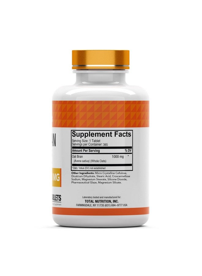 tnvitamins Oat Bran Tablets | 365 Tablets x 1,000 MG per Tablet | Oat Fiber Tablets | Soluble & Dietary Fiber Supplement | May Support Digestive Health - Image 2