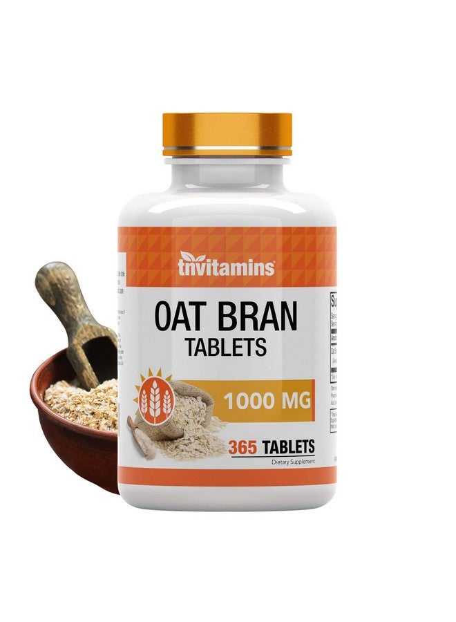 tnvitamins Oat Bran Tablets | 365 Tablets x 1,000 MG per Tablet | Oat Fiber Tablets | Soluble & Dietary Fiber Supplement | May Support Digestive Health - Image 1