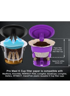Bukela Coffee Filter Paper  Filters Reusable Cups  Disposable Paper Filters Cups for Coffee Machines Brown 100PCS, Coffee Filter  - Image 4
