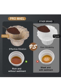 Bukela Coffee Filter Paper  Filters Reusable Cups  Disposable Paper Filters Cups for Coffee Machines Brown 100PCS, Coffee Filter  - Image 5