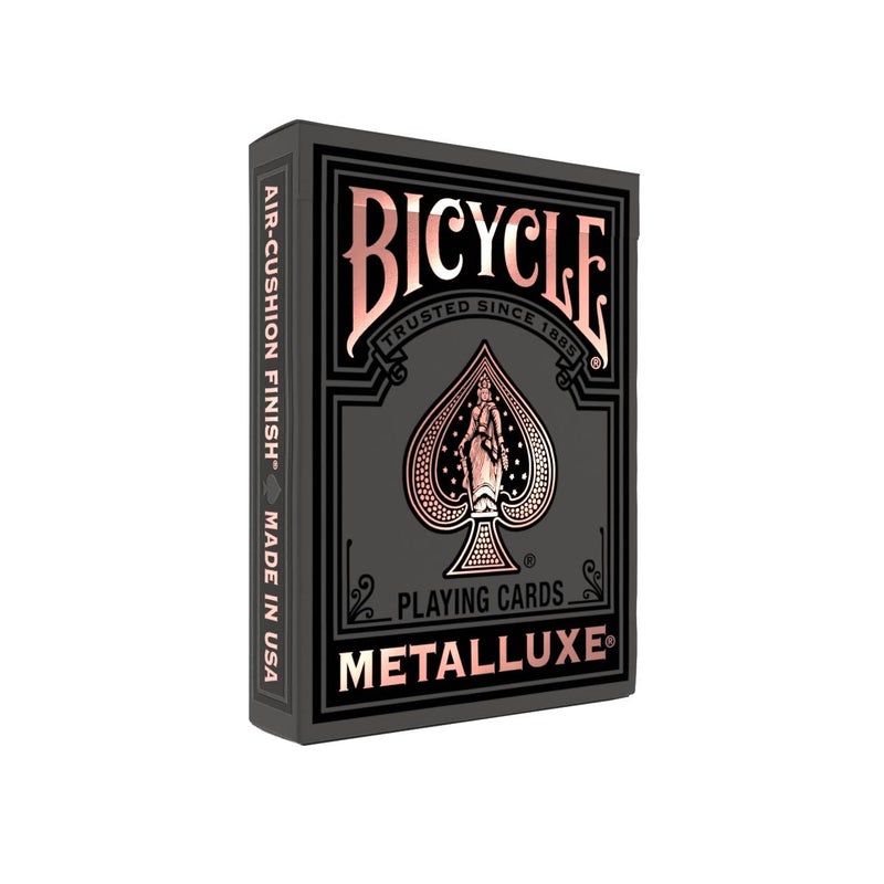 Bicycle Black and Rose Gold Metalluxe Playing Cards â€“ Premium Foil Metalluxe Deckâ€“ Classic Poker Size, Collectible Luxury Design, Great for Game Night, Gifting, and Stocking Stuffer - Image 1