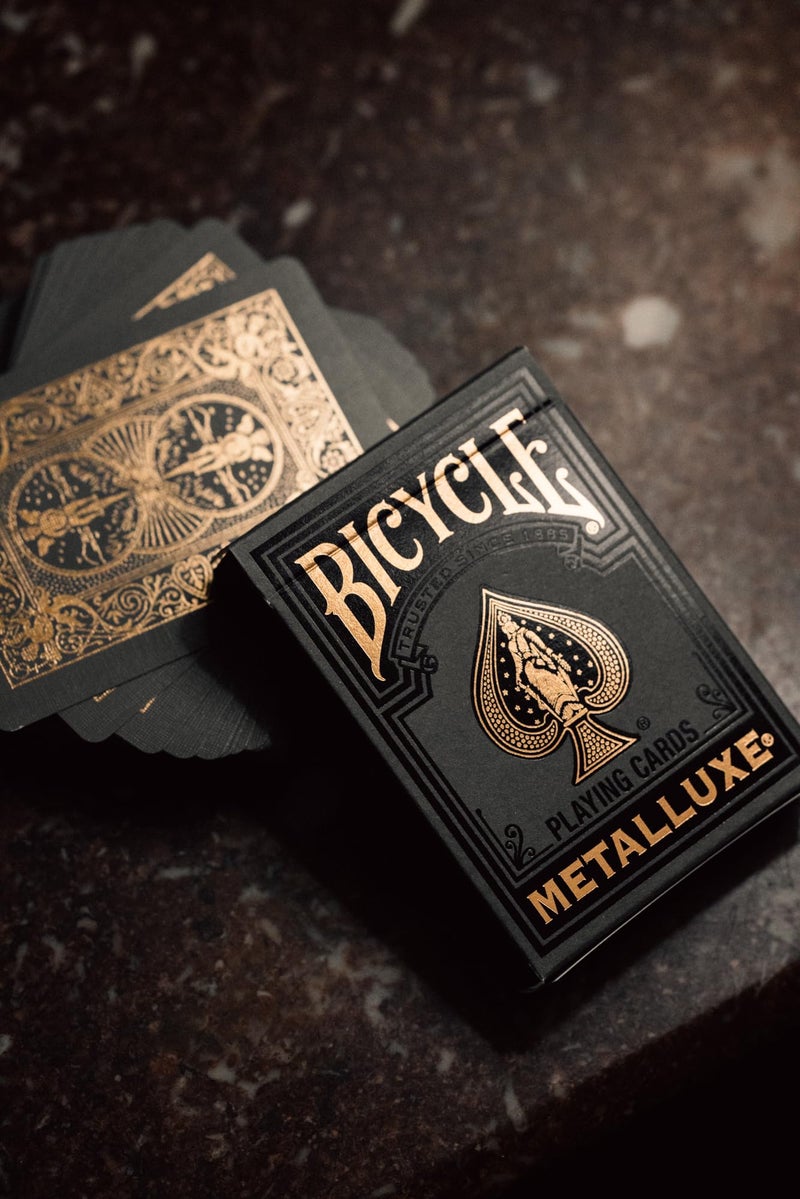 Bicycle Black and Rose Gold Metalluxe Playing Cards â€“ Premium Foil Metalluxe Deckâ€“ Classic Poker Size, Collectible Luxury Design, Great for Game Night, Gifting, and Stocking Stuffer - Image 5