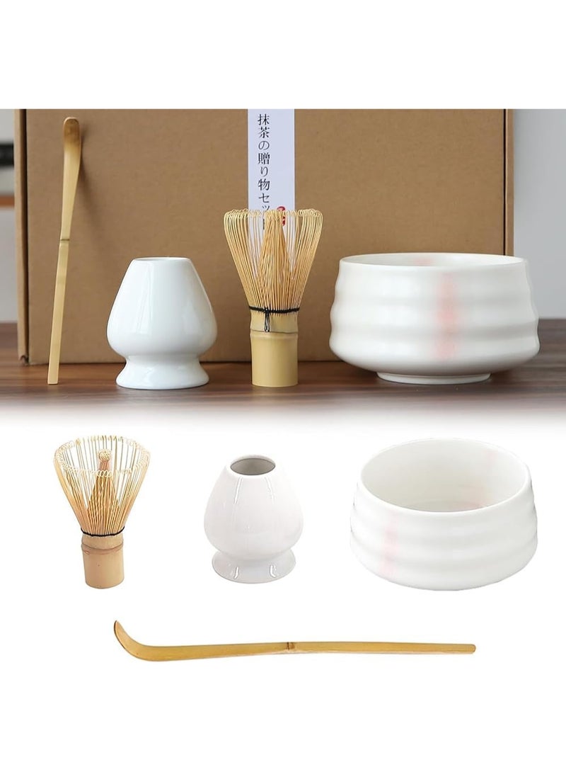 Matcha Tea Set - 4 Piece Traditional Matcha Kit With Bowl, Whisk, Holder, Scoop - Image 2