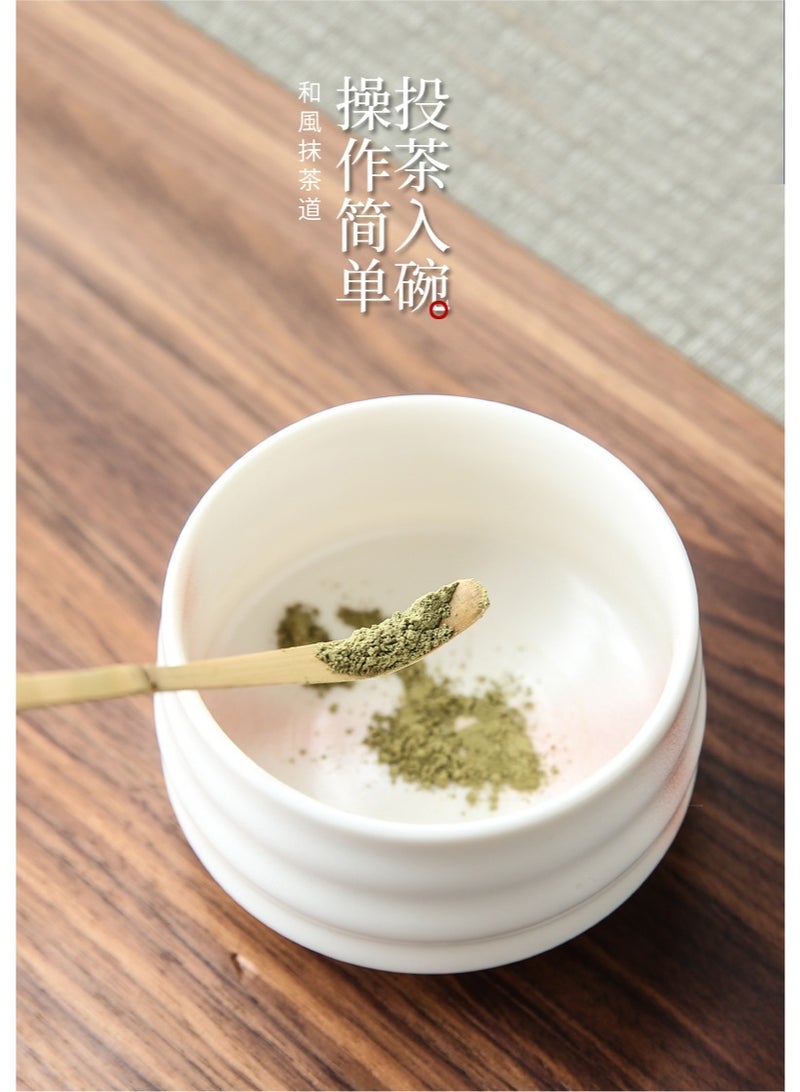 Matcha Tea Set - 4 Piece Traditional Matcha Kit With Bowl, Whisk, Holder, Scoop - Image 3