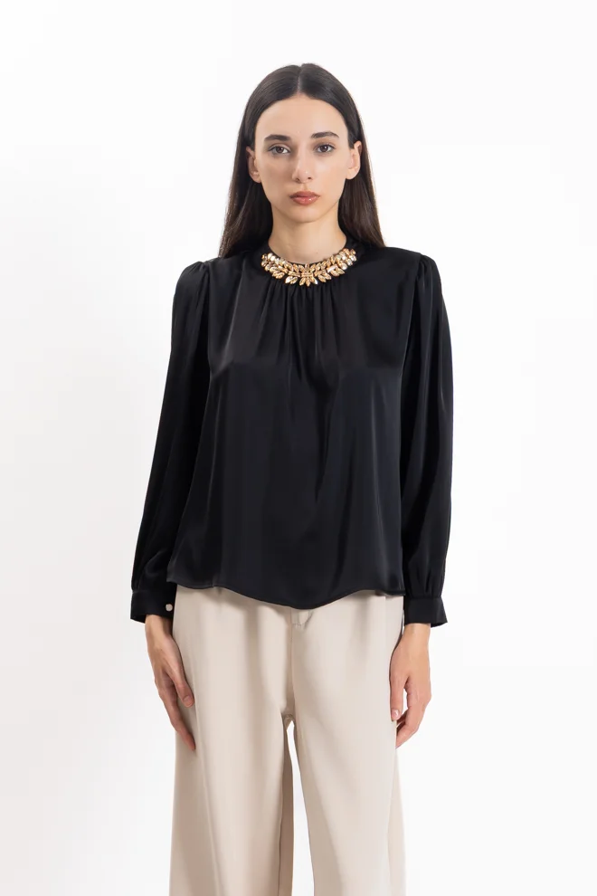 شايبس DETAILED SATIN TOP