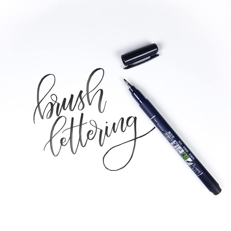 Tombow قلم فرشاة فودينوسوكي، طرف صلب، أسود - Image 2