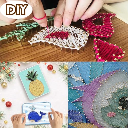 newlng 500PCS Small Nail Round Head Tiny Nails String Art Nails Hand-Made Hardware Accessories Fasteners Mini Nail 1.5 X 15mm/0.06"X0.6"(DXL) Golden - Image 5