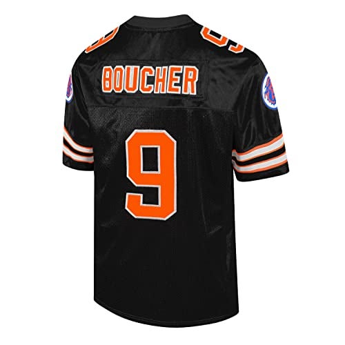 Atonmore Bobby Boucher #9 The Waterboy Adam Sandler Movie Mud Dogs Bourbon Bowl Football Jersey(Black-L) - Image 2