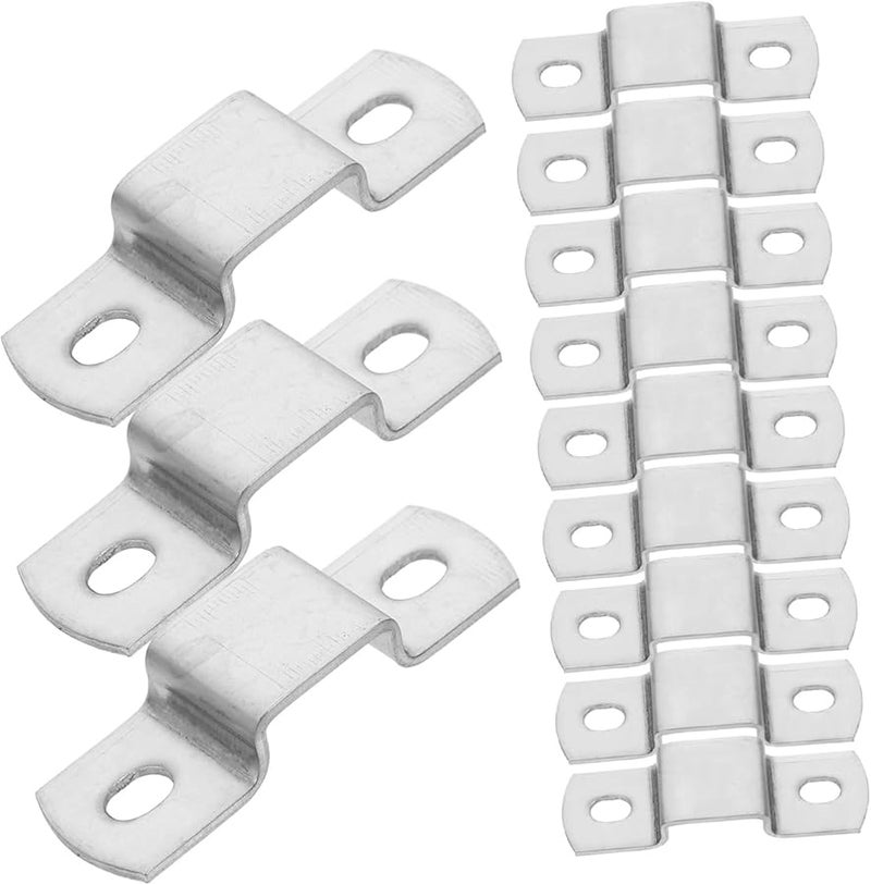 Heavy Duty Stainless Steel U Brackets 12pcs Square Tube Clamps Pipe Support Mounting - Image 1