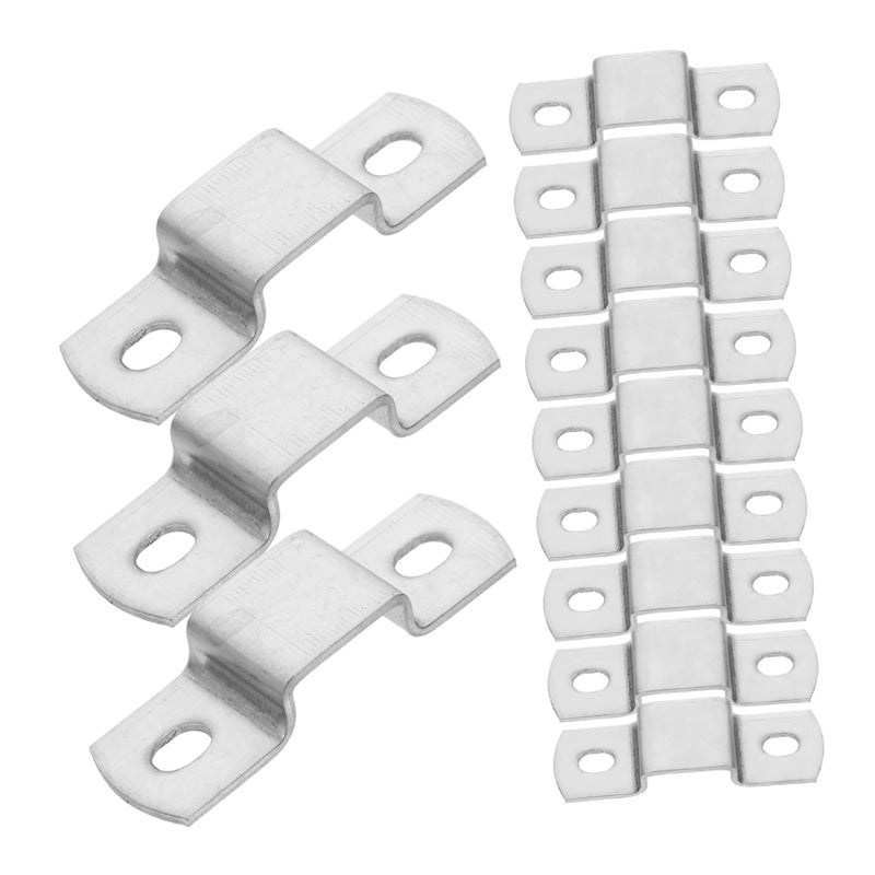 Heavy Duty Stainless Steel U Brackets 12pcs Square Tube Clamps Pipe Support Mounting - Image 2
