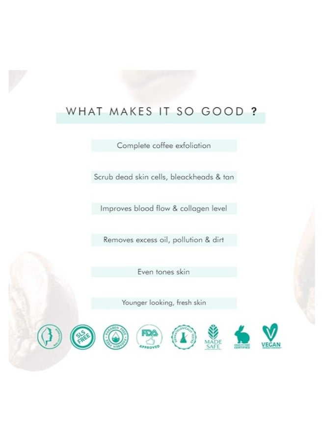 MCaffeine Deep Cleanse, Blackheads Removal Coffee Anti Pollution Kit Face Wash 100ml - Image 5