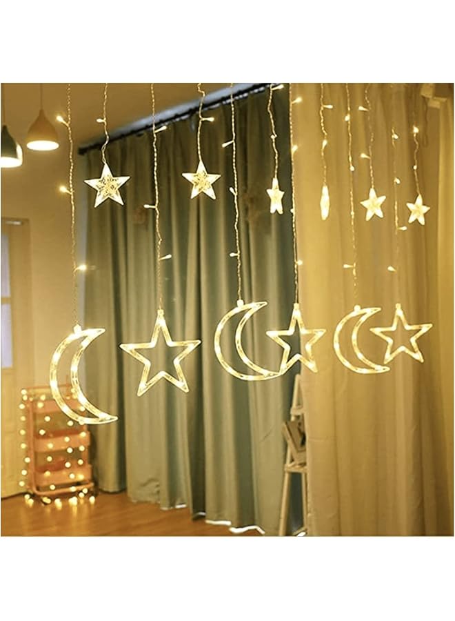 The Bros Hanging Moon & Star String - 3.5m | Suitable for Living Room, Bedroom and Outdoor | Perfect Festive Gift for Home Decoration in Ramadan, Eid, Bithdays, Weddings, Housewarming - Image 1