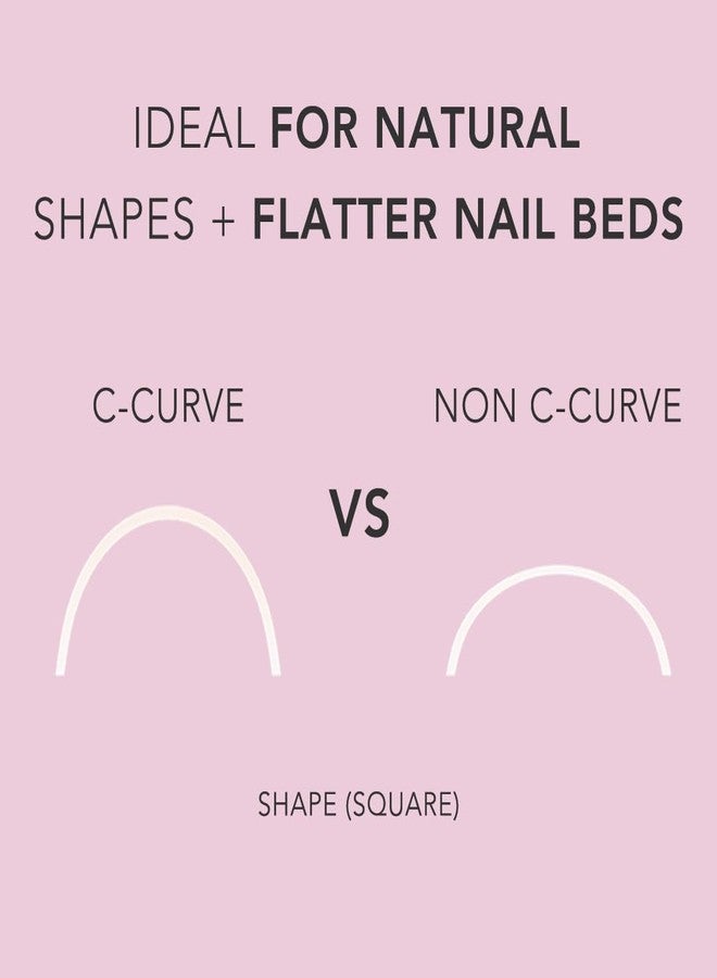 Kiara sky Nail Tips | Non C-Curve Square Natural | 500 pieces | XXL Length | 10 Sizes - Image 3