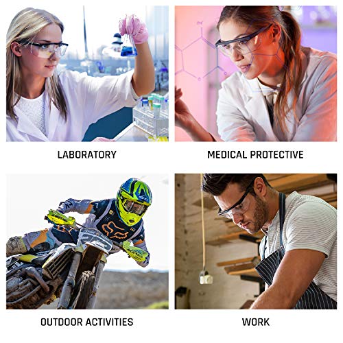 MEIGIX Safety glasses Industrial Goggles with Anti-fog Lens, Clear Safety glasses with Anti-Scratch UV400 protection Lens Goggles Eyeglasses - Image 4