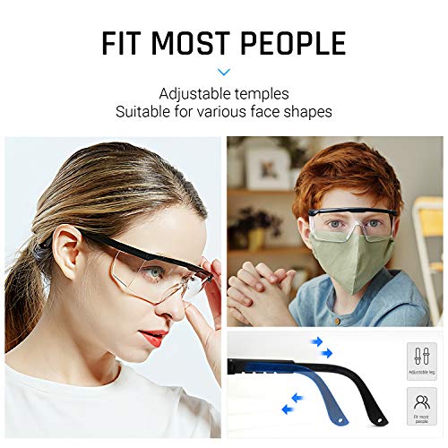 MEIGIX Safety glasses Industrial Goggles with Anti-fog Lens, Clear Safety glasses with Anti-Scratch UV400 protection Lens Goggles Eyeglasses - Image 3
